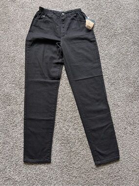 Vintage 80s/90s Lee Women's Black Relaxed Fit Elastic Waist Mom Jeans Sz 12L